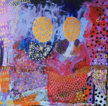 Le moine et la précieuse Peinture intitulée "Le moine et la préc…" par Anna Grazi, Œuvre d'art originale, Acrylique