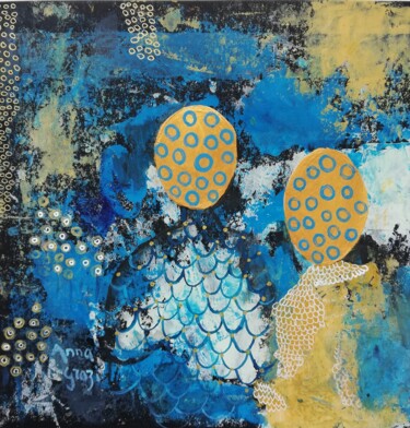 Rencontre à l'orée du bois Peinture intitulée "Rencontre à l'orée…" par Anna Grazi, Œuvre d'art originale, Acrylique