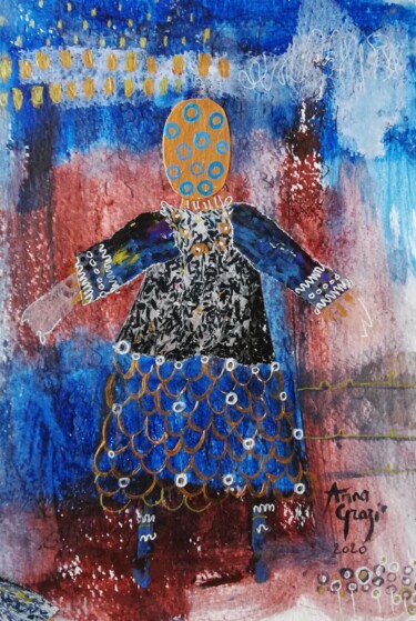 La fille du charpentier Peinture intitulée "La fille du charpen…" par Anna Grazi, Œuvre d'art originale, Acrylique