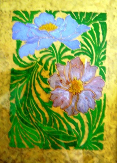 Peinture intitulée "Florale" par Anna Amini, Œuvre d'art originale