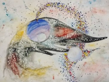 Painting titled "universe" by Anna N, Original Artwork, Watercolor