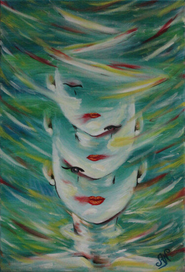 Картина под названием "LIKO" - Anna N, Подлинное произведение искусства, Акварель Установлен на Деревянная рама для носилок