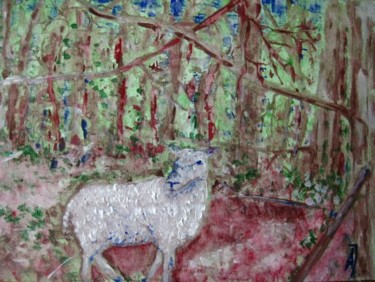 Painting titled "Little Ram" by Anna Jagla, Original Artwork, Oil