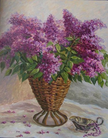 Painting titled "Весна" by Tatiana Kachur, Original Artwork, Oil