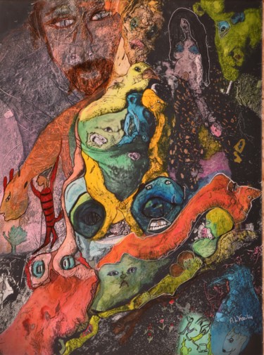 Картина под названием "-Nazareth" - Laura Vassiliu, Подлинное произведение искусства, Акрил Установлен на Деревянная рама дл…