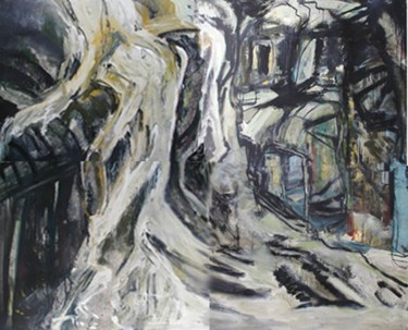 Malerei mit dem Titel "Für Bäume sind Temp…" von Annamalt, Original-Kunstwerk, Öl