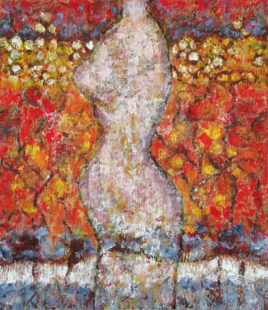 Картина под названием "Totem 06 Passione" - Annamaria Danese, Подлинное произведение искусства, Акрил Установлен на картон