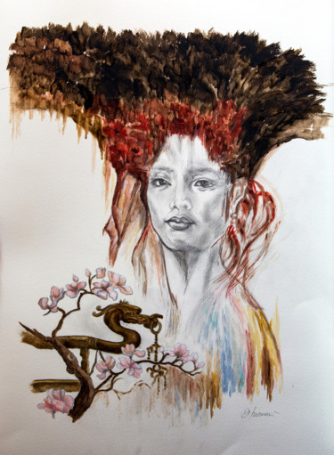 图画 标题为“Turandot” 由Annamaria Maremmi, 原创艺术品, 粉彩