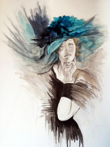 Tekening getiteld "Manon Lescaut" door Annamaria Maremmi, Origineel Kunstwerk, Pastel