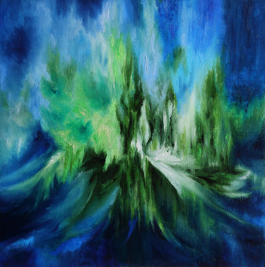 Schilderij getiteld "Effetto-natura-il-b…" door Annamaria Maremmi, Origineel Kunstwerk, Olie