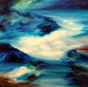 Pittura intitolato "effetto-natura-ocea…" da Annamaria Maremmi, Opera d'arte originale, Olio