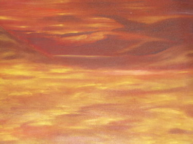 Pittura intitolato "tramonto" da Anna Maria Ladu, Opera d'arte originale
