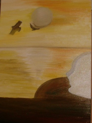 Pittura intitolato "un volo libero" da Anna Maria Ladu, Opera d'arte originale