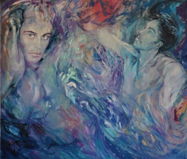 Malerei mit dem Titel "Series:”Daemon”" von Anna Privaloff, Original-Kunstwerk, Öl