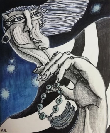 Rysunek zatytułowany „Eternity” autorstwa Anna Reshetnikova, Oryginalna praca, Ołówek
