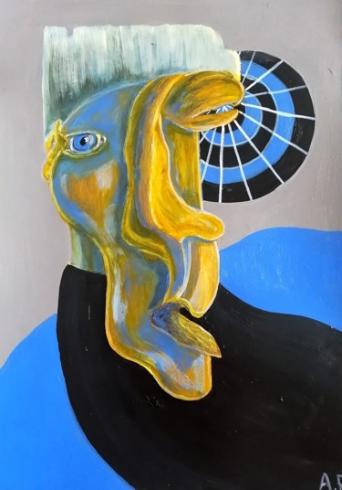 Malerei mit dem Titel "Find a target" von Anna Reshetnikova, Original-Kunstwerk, Acryl