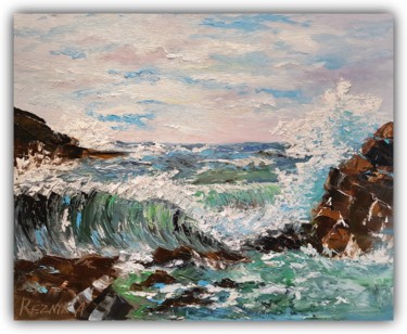 Painting titled "Seascape 40*50cm" by Anna Reznik, Original Artwork, Oil