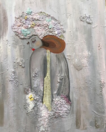 Painting titled "Rinascita" by Annarita Pancini, Original Artwork, Acrylic