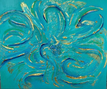 Pintura intitulada "Il mito del kraken" por Annarita Pancini, Obras de arte originais, Acrílico