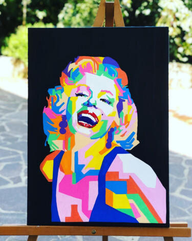 Peinture intitulée "Pop Marilyn" par Annarita Pancini, Œuvre d'art originale, Acrylique