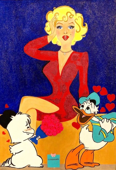 Peinture intitulée "Marilyn I love you" par Annarita Pancini, Œuvre d'art originale, Acrylique