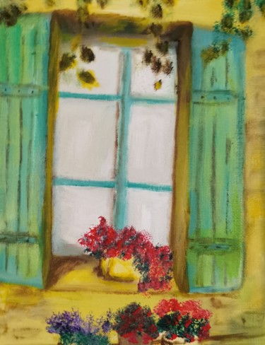 Peinture intitulée "Fenêtre" par Anna Rita Napolitano, Œuvre d'art originale, Huile