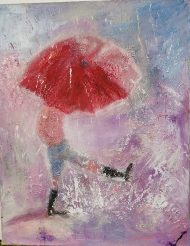 Картина под названием "Flaques" - Anna Rita Napolitano, Подлинное произведение искусства, Масло
