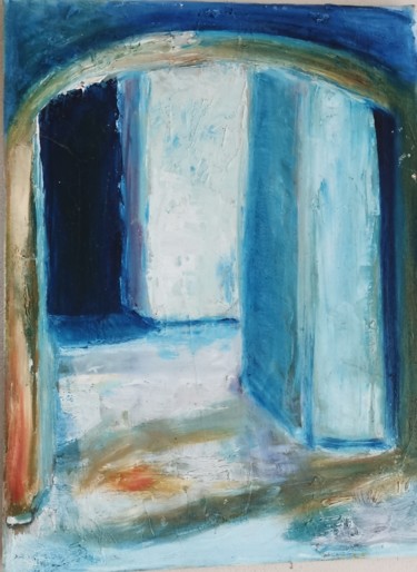 Painting titled "Grèce" by Anna Rita Napolitano, Original Artwork, Oil