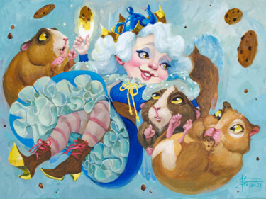 绘画 标题为“"Cookies Fairy" - O…” 由Anna Ivanova, 原创艺术品, 丙烯