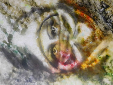 Painting titled "donna misteriosa" by Annascuderi, Original Artwork, Acrylic