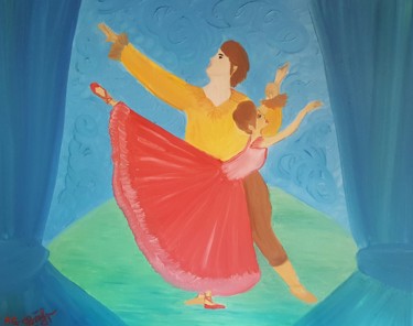 Painting titled "Women and men dance…" by Anna Gogoleva, Original Artwork, Oil