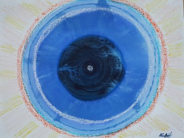 Painting titled "The eye of the unna…" by Anna Gogoleva, Original Artwork, Watercolor