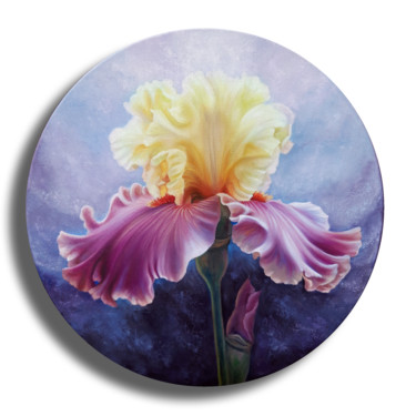 Painting titled "Iris" by Anna Steshenko, Original Artwork, Oil