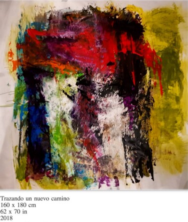 Painting titled "trazando-un-nuevo-c…" by Anna Teresa Spagnuolo, Original Artwork