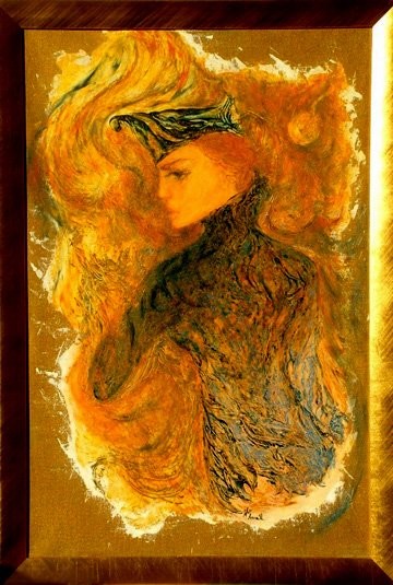 Peinture intitulée "Femme a Chapeau" par Anna Iourenkova, Œuvre d'art originale, Huile