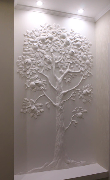 Escultura titulada "apple tree" por Anna Vlaskova, Obra de arte original, Yeso