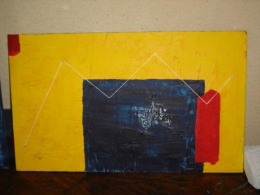 Peinture intitulée "ficelle 3" par Anne Baumer, Œuvre d'art originale, Huile