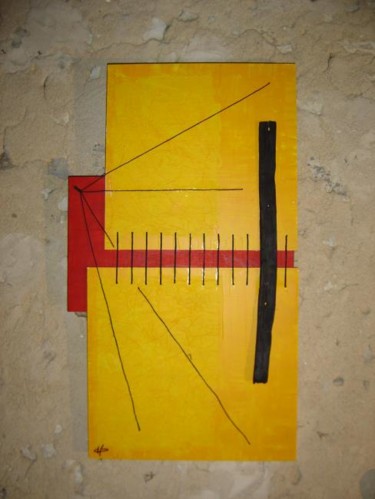 Peinture intitulée "jaune 4" par Anne Baumer, Œuvre d'art originale, Huile