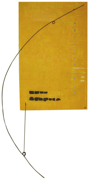 Peinture intitulée "jaune-bille-70x110-…" par Anne Baumer, Œuvre d'art originale, Huile