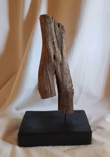Skulptur mit dem Titel "Ombilic" von Annbo, Original-Kunstwerk, Holz