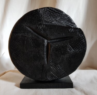 Escultura intitulada "Moon grid" por Annbo, Obras de arte originais, Madeira