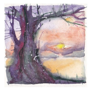 Картина под названием "Tree" - Anni Boreiko, Подлинное произведение искусства, Масло