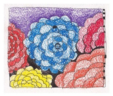 Картина под названием "Flowers" - Anni Boreiko, Подлинное произведение искусства, Другой