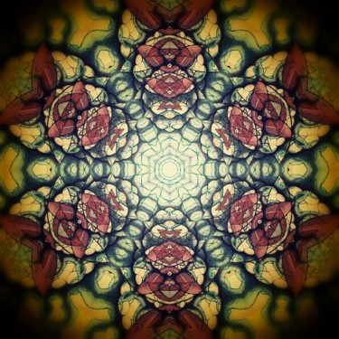 Digital Arts titled "Fractal Flower dark" by Anni Boreiko, Original Artwork, 2D Digital Work