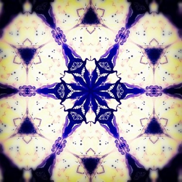 Digital Arts titled "Fractal Flower Blue…" by Anni Boreiko, Original Artwork, 2D Digital Work