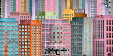 Photographie intitulée "Buildings N°39 #Cha…" par Aal, Œuvre d'art originale, Photographie manipulée Monté sur Aluminium