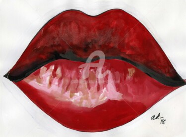 Painting titled "motus.jpg" by Anne Anh-Dào, Original Artwork, Watercolor