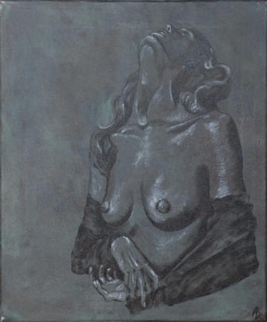 Peinture intitulée "Femme tête renversée" par Anne B, Œuvre d'art originale