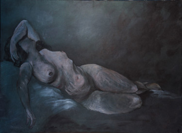 Peinture intitulée "Femme couchée" par Anne B, Œuvre d'art originale