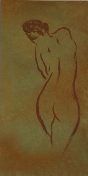 Peinture intitulée "Esquisse femme debo…" par Anne B, Œuvre d'art originale